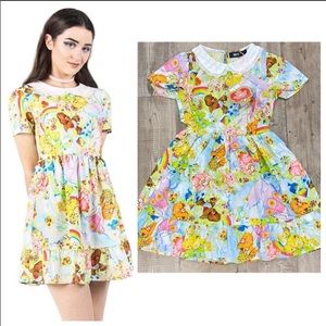 Iron Fist Spring Fling Care Bear Babydoll Medium Dress Peter Pan collar yellow